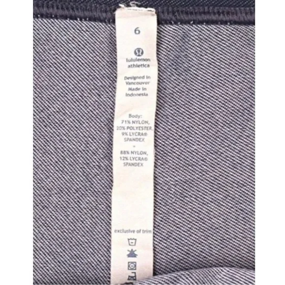 Lululemon Salutation Side Tie Crops Gray Black Women’s 6 Athleisure Yoga - Picture 3 of 9